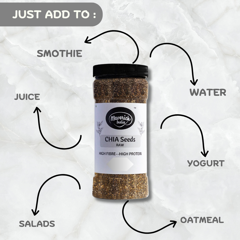 Raw Chia Seeds - High Fibre & Protein Superfood
