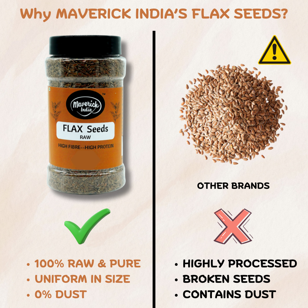 Raw Flax Seeds - High Fibre & Protein Superfood
