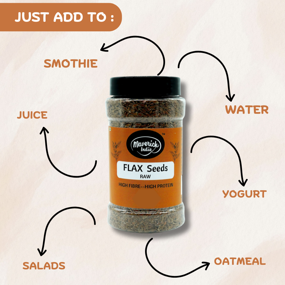 Raw Flax Seeds - High Fibre & Protein Superfood