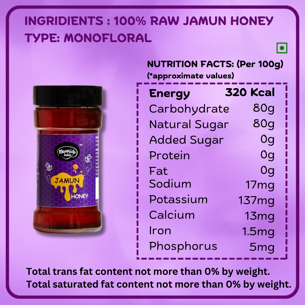 Jamun Honey - Pure Natural Sweetener with Unique Flavor