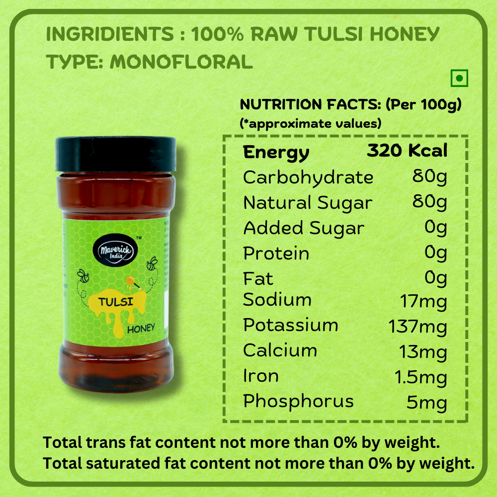 Tulsi Honey - Pure Natural Sweetener with Herbal Benefits