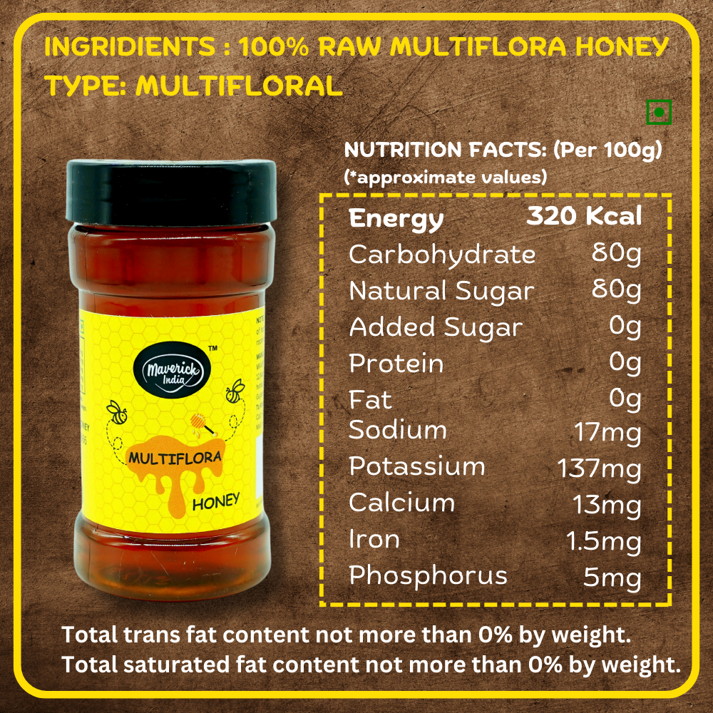 Himalayan Multiflora Honey - 100% Pure Natural Sweetener for Everyday Use