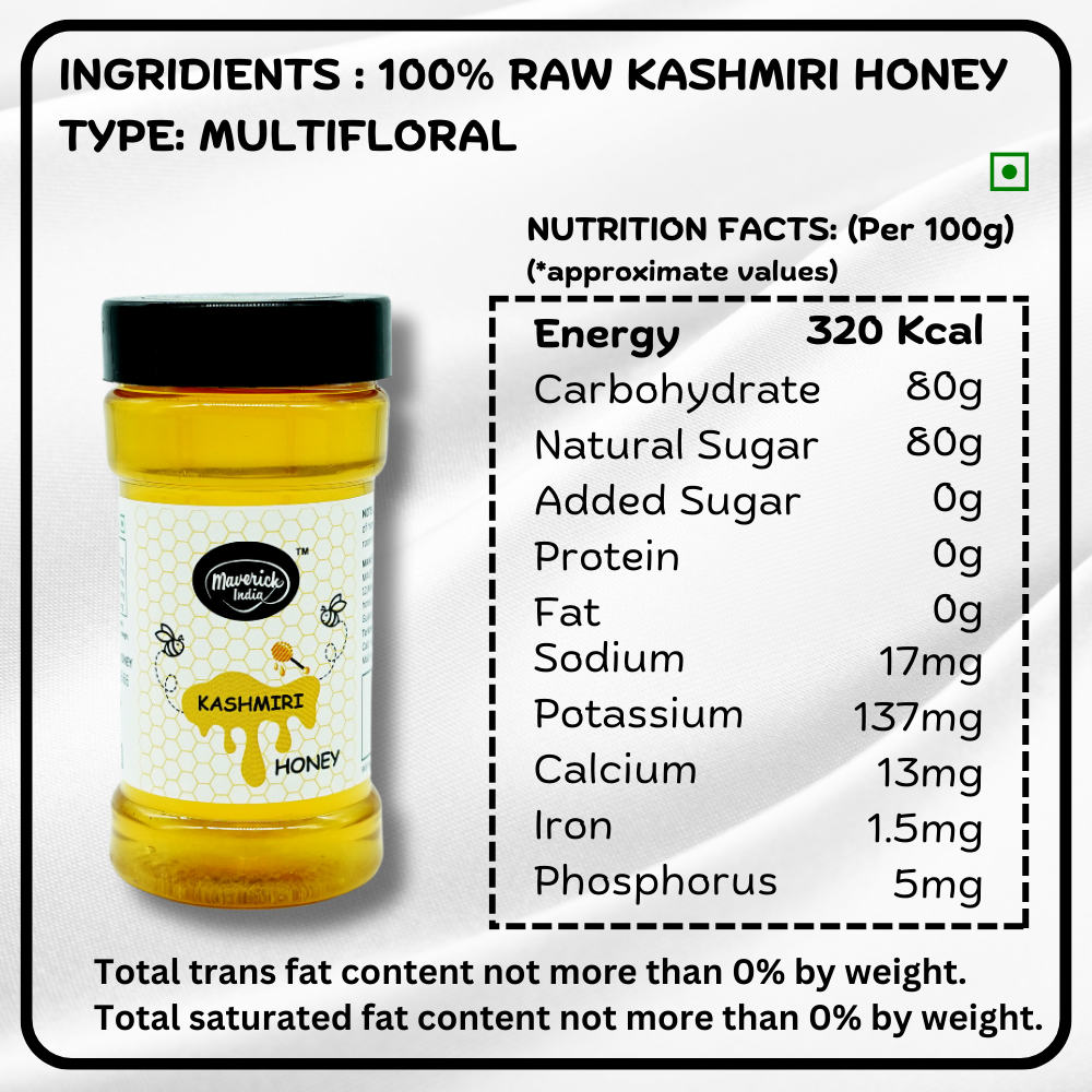 Kashmiri White Honey - Pure & Natural Sweetener